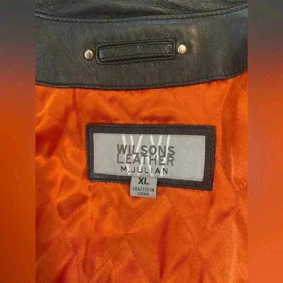 Wilson’s Leather 100 % Leather Motorcycle Jacket Sz XL - Picture 12 of 13